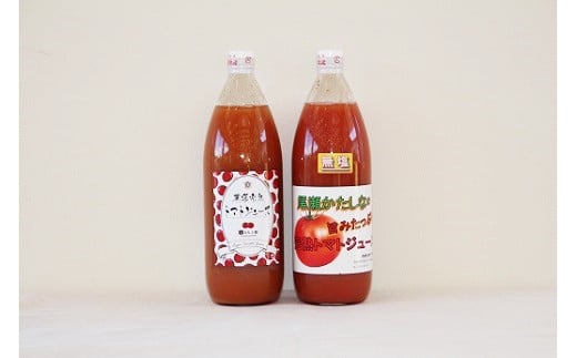 
片品村産　トマトジュース（大）2本セット（無塩）

