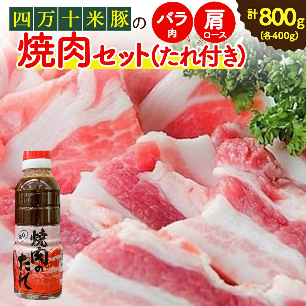 【ふるさと納税】Qjs-02 仁井田米で育ったブランド豚「しまんと米豚焼き肉セット」 国産 ぶた肉 豚肉 肉 お肉 国産豚肉 国産ぶた肉 焼肉 BBQ バラ肉 肩ロース たれ