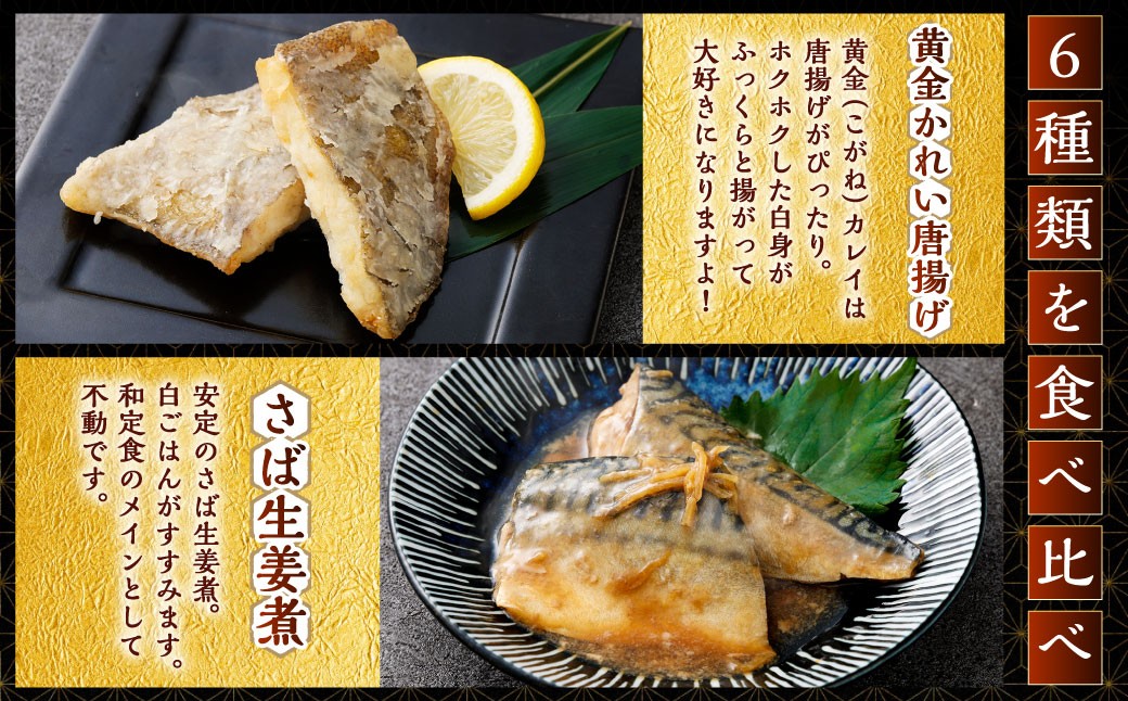【お試し容量】彩り豊かな食べ比べ！骨取りお魚6種×1切 真空パック【煮魚･焼き魚･唐揚げ･西京漬け 詰め合わせセット】 魚 赤魚 あじ 鯵 かれい 鰈 さば サバ 鯖 さわら 鰆 ぶり ブリ 鰤 煮魚