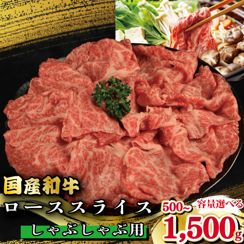 【ふるさと納税】 牛肉 ロース スライス しゃぶしゃぶ 用 選べる 容量 国産和牛 500g 1kg 1.5kg 肉 にく ぎゅう うし 小分け 便利 カレー 肉じゃが すき焼き しゃぶしゃぶ 牛丼 肉炒め 薄切り 焼肉 おかず 冷凍 人気 おつまみ 贈答 プレゼント 徳島県 吉野川市