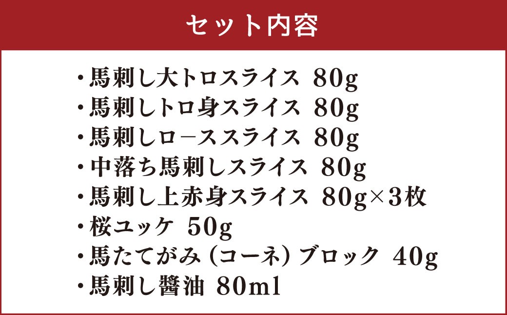 馬刺し7種盛り