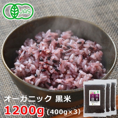 黒米「朝紫」有機JAS認証400g×3袋 古代米【1277485】