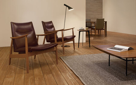 【Ritzwell】RIVAGE　EASY CHAIR　-ブラックチェリー材- 椅子 スツール[AYG039]