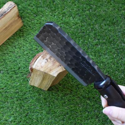 ふるさと納税 三条市 [山人]薪割りに 槌目両刃鉈(ナタ) 鋼付 牛革ケース入 鉈 小型斧(オノ) 薪割【048S001】 |  | 01