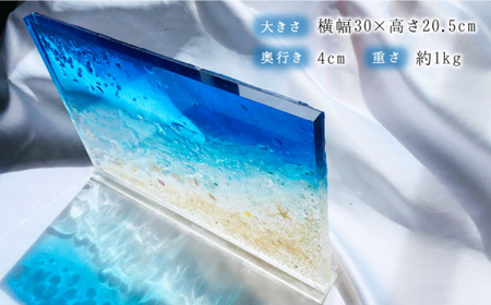 インテリア 【限定10品☆飾れる海】 インテリア パネル 瑠璃色の海＜Studio KAI by?M村裕二/  Yuji hamamura＞ [CDH016]  海 マリン ビーチ インテリア レジン