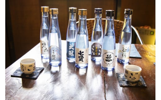 
山梨地酒　名山の水　山の酒　純米酒飲み比べ7本セット 100-009
