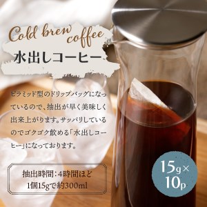 フレスカ特注 こだわりアイスコーヒーセット （ピラミッド型・ドリップバッグ） 水出しコーヒー　　水出しコーヒー アイスコーヒー ドリップバッグ パック コーヒー豆 自家焙煎