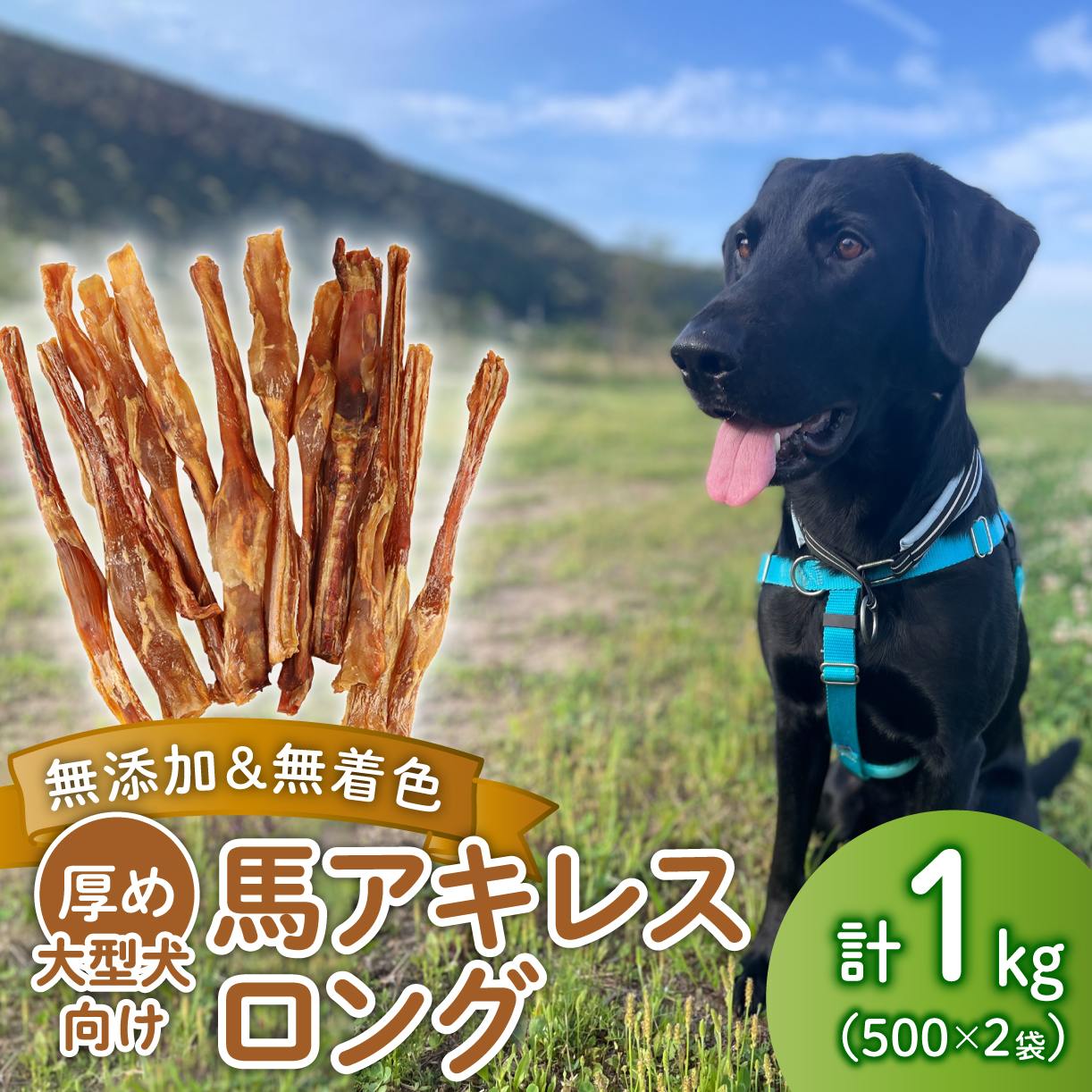 ﾄﾞｯｸﾞﾌｰﾄﾞ 馬ｱｷﾚｽﾛﾝｸﾞ(500g×2袋)　J03
