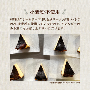 J02005 濃厚とろける苺のバスクチーズケーキ　小麦粉不使用
