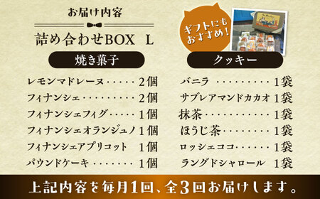 【全3回定期便】クッキー＆焼き菓子詰め合わせBOX L／ お菓子 スイーツ 焼菓子 クッキー 【菓子工房　マ・シュシュット】[ASBU015]