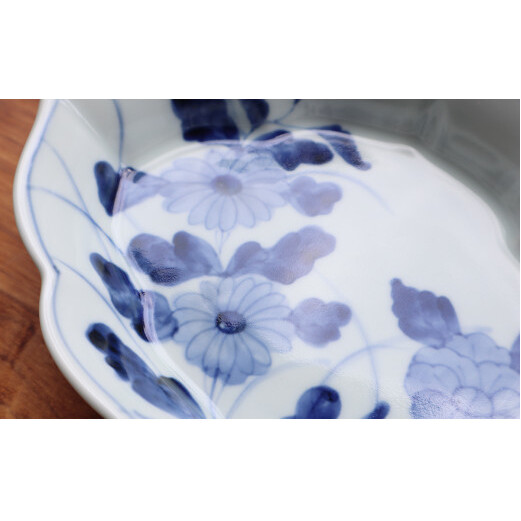 【まるふくオリジナル】有田焼 hanabishi花絵向付２枚セット お刺身 焼き魚 割烹 和食器 手描き ギフト ペア A25-291_イメージ2