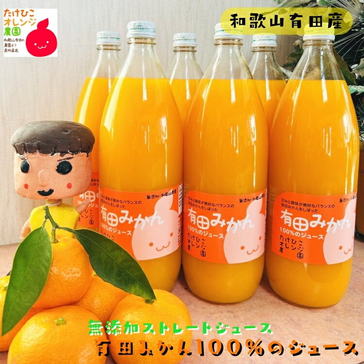 【ふるさと納税】【数量限定】【大人気】有田みかん100％ ストレート ジュース 1,000ml ※1月より順次発送予定 ※北海道・沖縄・離島不可 / ドリンク みかん くだもの 果実 蜜柑 柑橘 果物 フルーツ 国産 和歌山県 有田 //drink