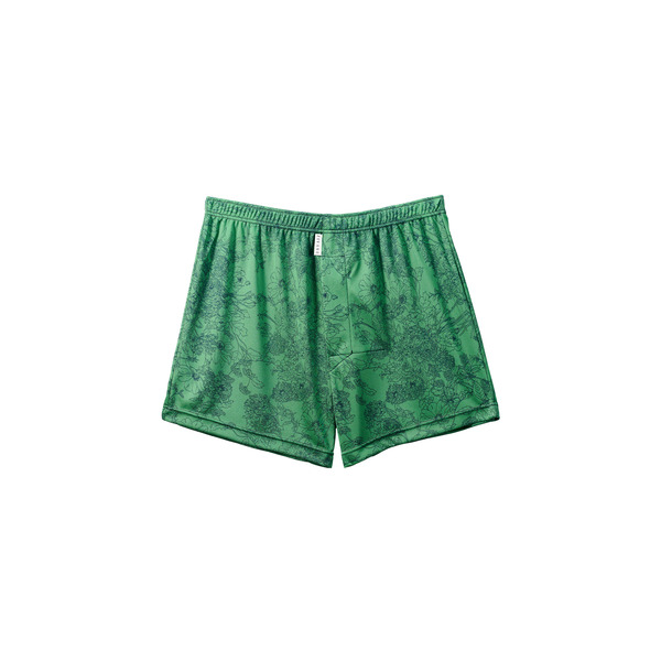 メンズ 下着 ショートトランクス Ｌサイズ 3枚セット （02 Leaf black）（04 Botanical green）（05 Botanical beige） 締め付け感の無い/専用BOX付き