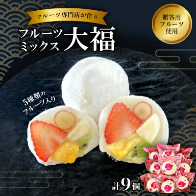 【ふるさと納税】【冷凍9個】フルーツ専門店が作る　フルーツミックス大福(5種類のフルーツ入り)【配送不可地域：離島】【1511649】