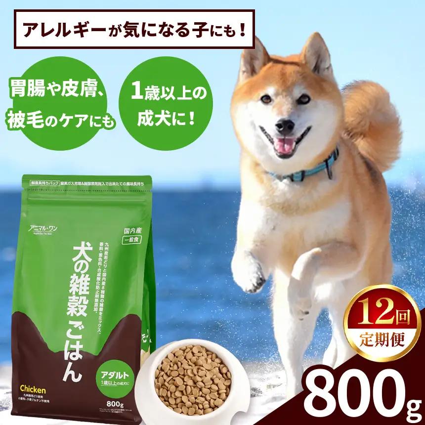 【12回定期便】アニマル・ワン 雑穀ごはん 800g×１袋 | ドッグフード