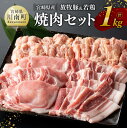 【ふるさと納税】 ※レビューキャンペーン※ 宮崎県産「放牧豚＆ 若鶏」焼肉セット 1kg - 豚肉 豚 肉 鶏肉 鶏 肉 国産 宮崎県産 ロース バラ 小肉 焼肉 BBQ バーベキュー グランピング キャンプ 送料無料 E8103