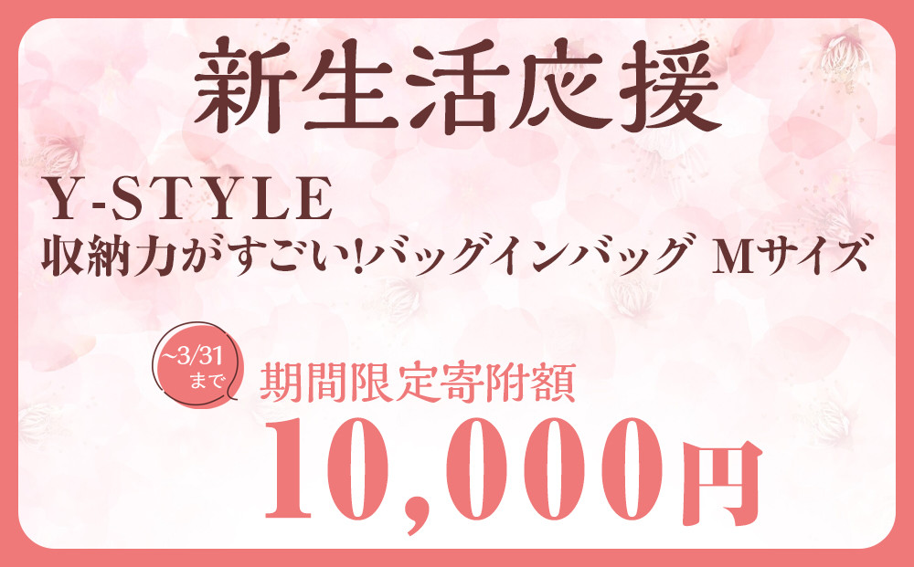 ＼限定寄付額／Y-Style 収納力がすごい！バッグインバッグ Mサイズ | 新生活 バッグ 軽い 大容量 整理整頓 収納バッグ ビジネス 全21ポケット ワイスタイル