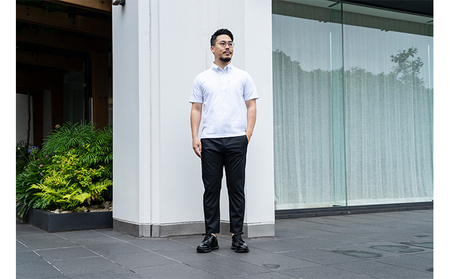 【ふるなび限定】メンズBizアンクルパンツ「ワークウェアスーツ」スーツに見える作業着　丸洗い可 ストレッチ 速乾 部屋干し可 撥水 シワになりにくい　ブラック FN-Limited-SP ファッション