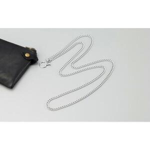 25・7-1　「馬革ポケット財布」ブラウン：ストラップ付