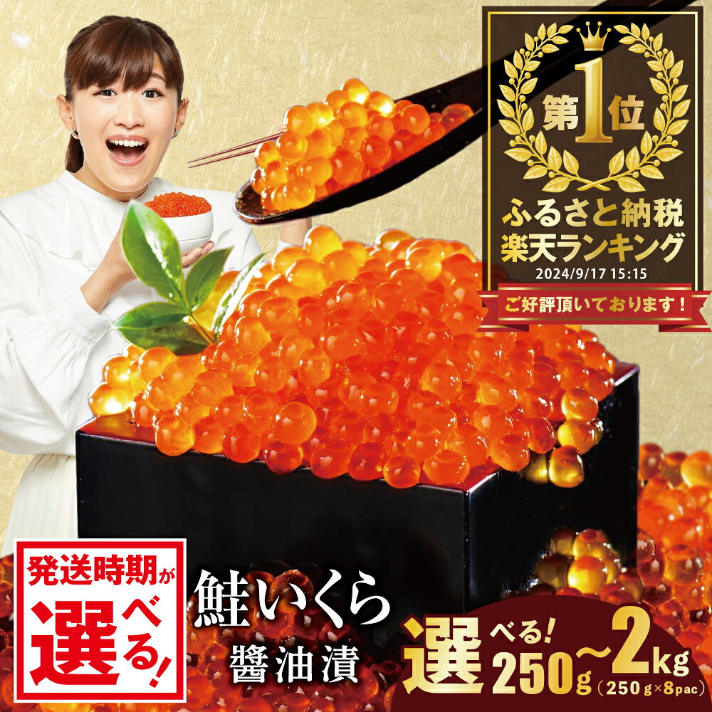 贅沢 堪能 ！ 北海道 産 鮭 いくら 醤油漬け 500g ＜いくら丼6〜8杯分！＞ イクラ 大粒 鮭 小分け 国産 鮭卵 サーモン