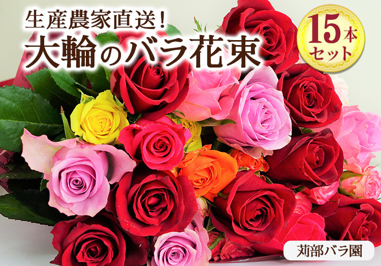 
生産農家直送！大輪のバラ花束15本セット ※沖縄・離島への配送不可 | 15本 植物 花 華 お花 フラワー 生花 切り花 花持ち ばら バラ 薔薇 ローズ 花束 ブーケ 包装 ご家庭用 ギフト 記念日 誕生日 結婚記念日 結婚 送別 歓迎 イベント 発表会 卒業式 サプライズ お祝い 高評価 感動 癒し 女性 男性 紳士 贈答 贈り物 プレゼント 名産 特産 直送 農家直送 苅部バラ園_AL03
