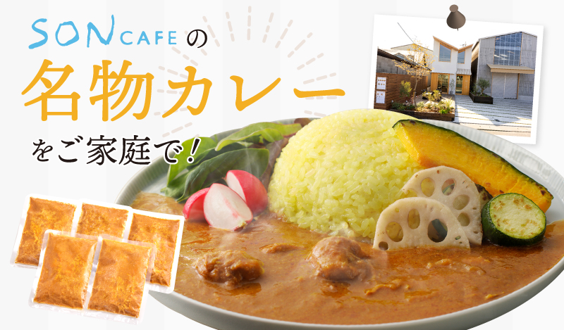 SONカフェ特製カレー 200g×5 冷凍 簡単調理 15種スパイス 泉州野菜使用