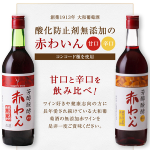 大和葡萄酒が贈る無添加赤ワイン２本セット（MG）B-698