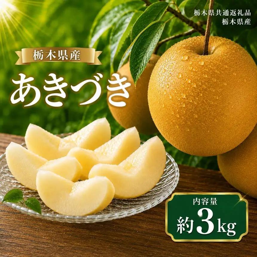 梨 あきづき 3kg | 栃木県共通返礼品 栃木県産 栃木県 那珂川町