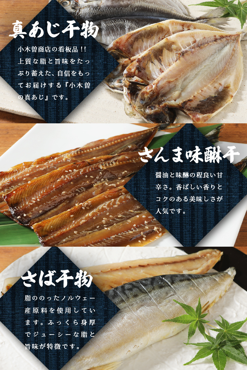 【小木曽商店】　干物詰合せ【Dセット】　定期便　２ヶ月　２回
