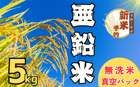 【先行予約】[令和７年産 新米］  亜鉛米（コシヒカリ） 無洗米 5kg 真空パック （7-50）　長野県 飯山市 おすすめ ランキング おいしい 高評価 大人気 こしひかり こしひかり こしひかり こしひかり こしひかり こしひかり 無洗米 無洗米 無洗米 