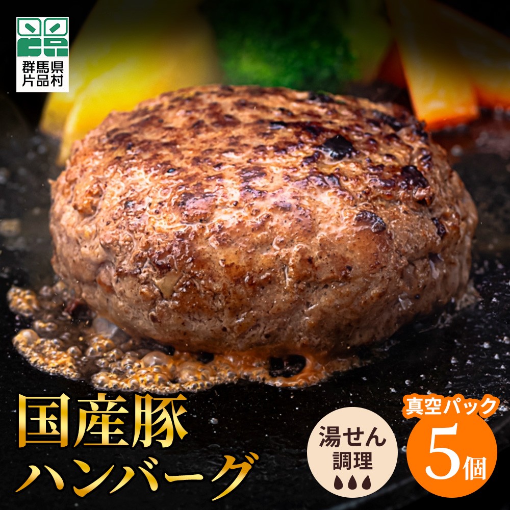 
                  国産豚　ハンバーグ　5個セット
                