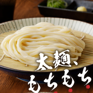 富士山の流水で作る”忍野の生うどん”20個箱入り+ごまがらし1瓶　約60人前