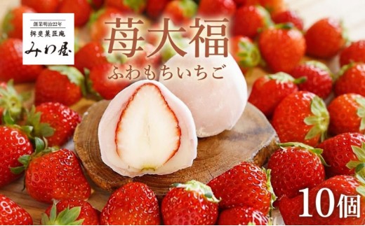 
                  いちご大福 ふわもち苺 10個 イチゴ大福 苺大福 スイーツ もちもち 和菓子 菓子 いちご イチゴ 苺 フルーツ大福 美濃娘 お取り寄せ みわ屋 送料無料 岐阜県 揖斐川町
                