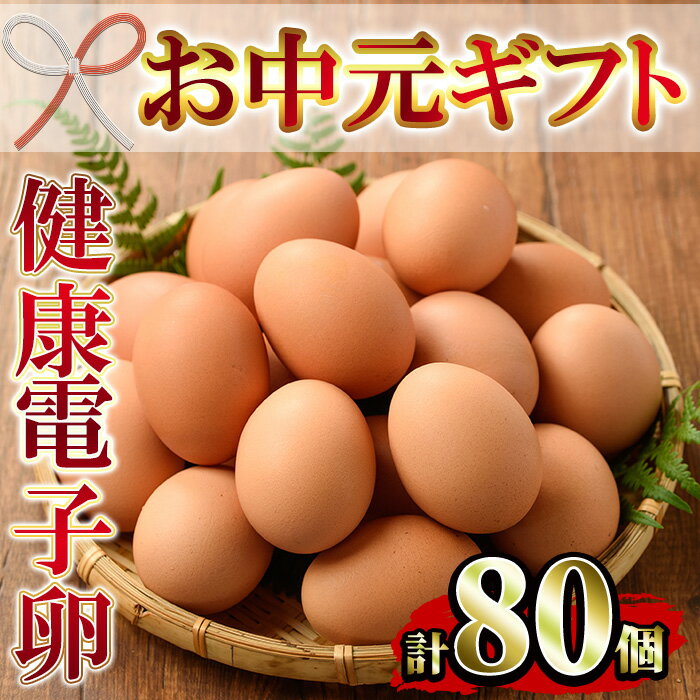 【ふるさと納税】＜2025年お中元ギフト＞鹿児島県産！健康電子卵(計80個・10個入り×8P) 国産 九州産 たまご タマゴ 玉子 生たまご 親鳥 親鶏 新鮮 鶏卵 小分け パック 朝ごはん おかず 割れ保障 安心 安全【峯元養鶏】