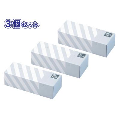 ふるさと納税 岡山市 驚異の防臭袋BOS　ストライプパッケージSSサイズ200枚白色 (3個セット)