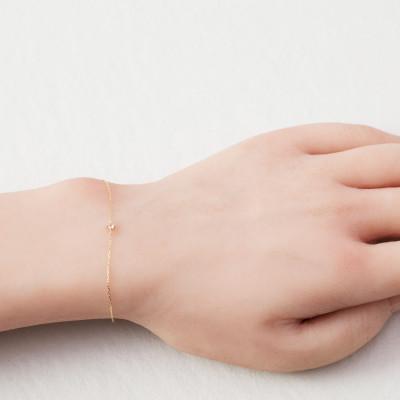 ふるさと納税 大津市 【K10 ムーンストーンブレスレット】6月誕生石 毎日輝く天然石ジュエリー 10金 イエローゴールド |  | 01