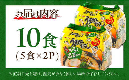 うまかっちゃん 博多からし高菜風味 10食 (5袋×2パック)  / 豚骨ラーメン うまかっちゃん[AFAR029]
