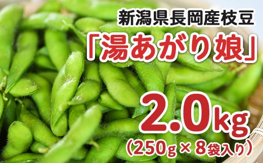 
            75E-14新潟県長岡産枝豆2.0kg【湯あがり娘250g×8袋入り】
          