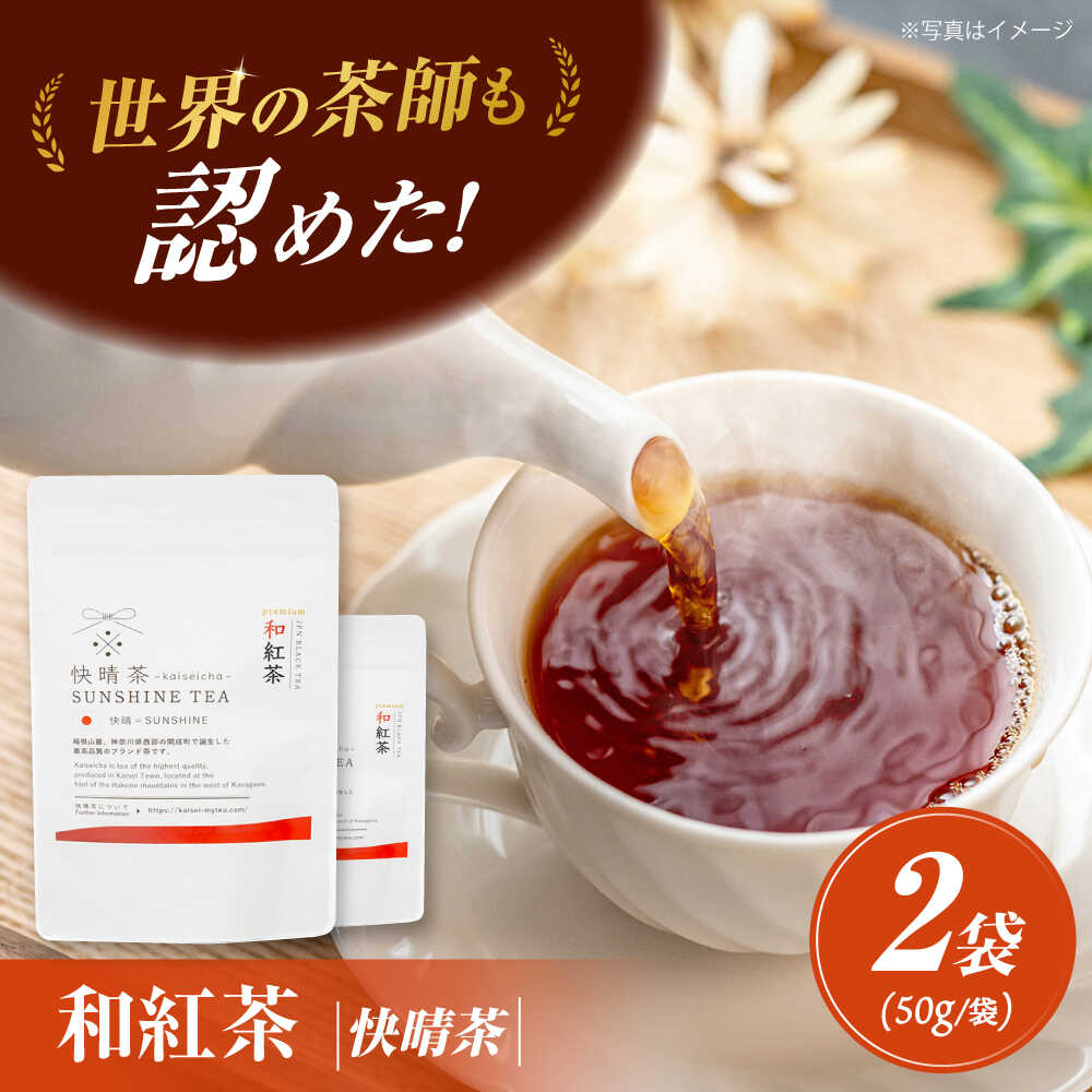 【ふるさと納税】【お中元対象】【国産】開成町オリジナルブランド「快晴茶」 和紅茶 2袋セット【AGFデザイン】開成町 お茶 茶 和茶葉 紅茶 国産[BDAT004]