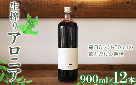 生搾りアロニア900ml 12本 北のハイグレード食品2024 日本ギフト大賞2024北海道賞 F6S-236