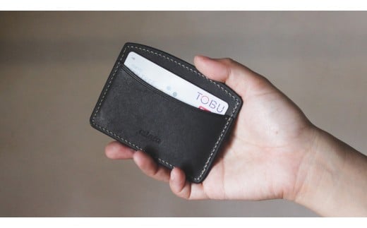 【minca】栃木レザーのヨコ型パスケース 定期入れ パスホルダー02/ブラック　700【雑貨 日用品 人気 おすすめ 】