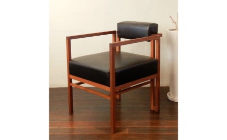ラウンジチェア CHCL-01 1脚 椅子 インテリア 木材 家具 オシャレ 一人チェア リビング リラックス ソファ 座面 本革 ウォールナット チェリー 木製  茶×ウォールナット