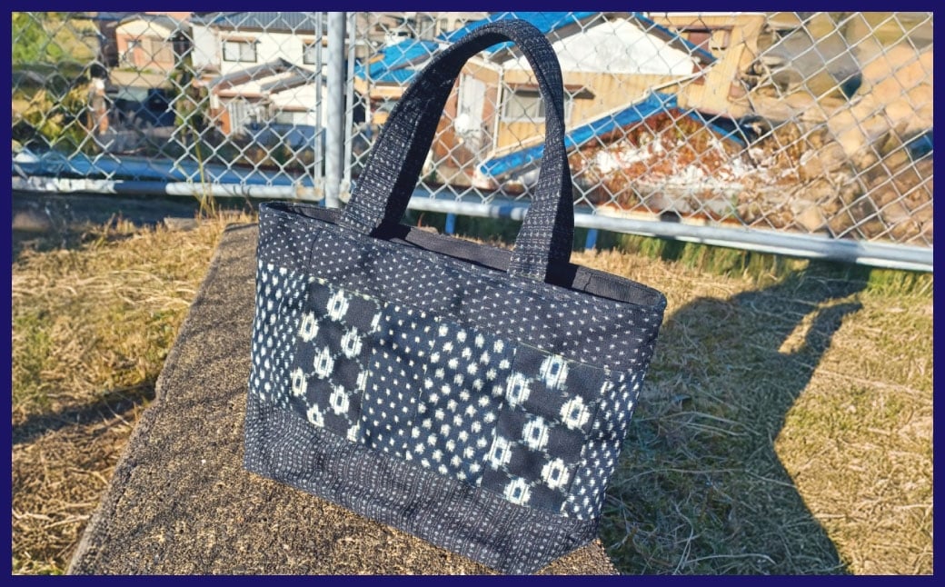 絣パッチ トートバッグ