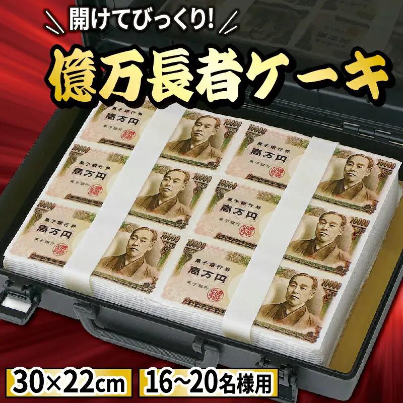 億万長者ケーキ 30×22cm 16から20名様用 冷凍 ケーキ おもしろケーキ