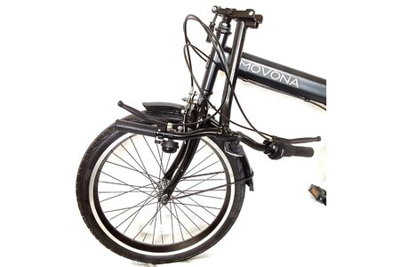 パンクしないオリタタミ自転車 MOVONA ワイドタイヤ 20型 6段変速【ブラック】武田産業【四日市市 で人気の返礼品 ノーパンク 武田産業 折り畳み自転車 三重県 四日市 四日市市ふるさと納税】