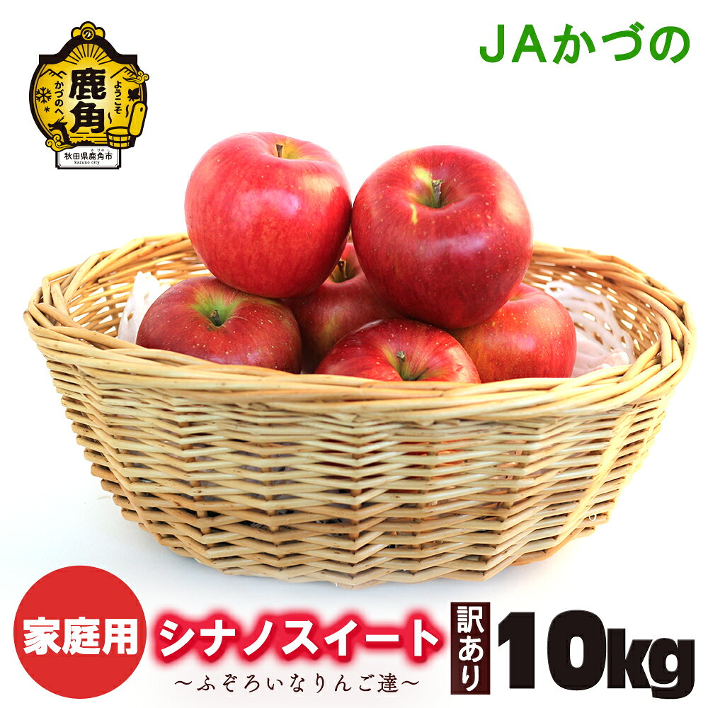【ふるさと納税】《 先行予約 》JA りんご 訳あり 鹿角産 りんご シナノスイート 10kg 家庭用 規格外 お徳用 林檎 リンゴ 完熟 旬 県産りんご お中元 お歳暮 贈り物 お見舞い ギフト 秋田県 秋田 あきた 鹿角市 鹿角 送料無料 かづの農業協同組合【JAかづの】
