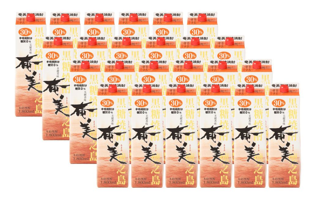 【鹿児島徳之島】黒糖焼酎 奄美 1800mlパック×24本セット