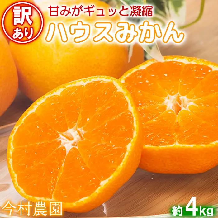 ハウスみかん (訳あり・優品) 約4kg【今村農園】 夏 果物 フルーツ 数量限定 期間限定 九州 大分県 ＜107-003＞