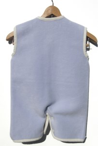 綿毛布スリーパー (Mサイズ) 2way仕様で暖か ラベンダー×ホワイト 毛布の町 (泉大津産) sleeper-s [2443]