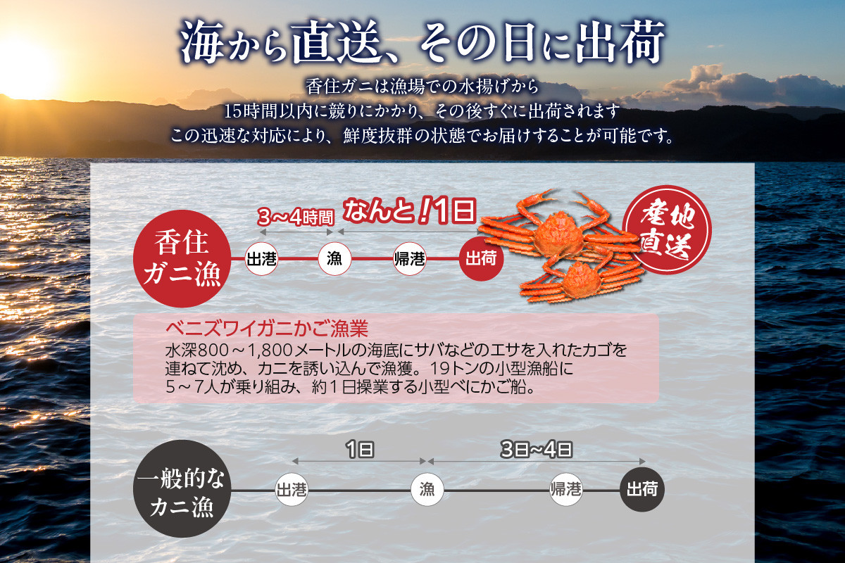 水揚げ後、すぐに出荷いたします。